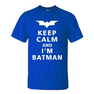 Áo thun nam ngắn tay cổ tròn in chữ Keep Calm I Am Batman thời trang