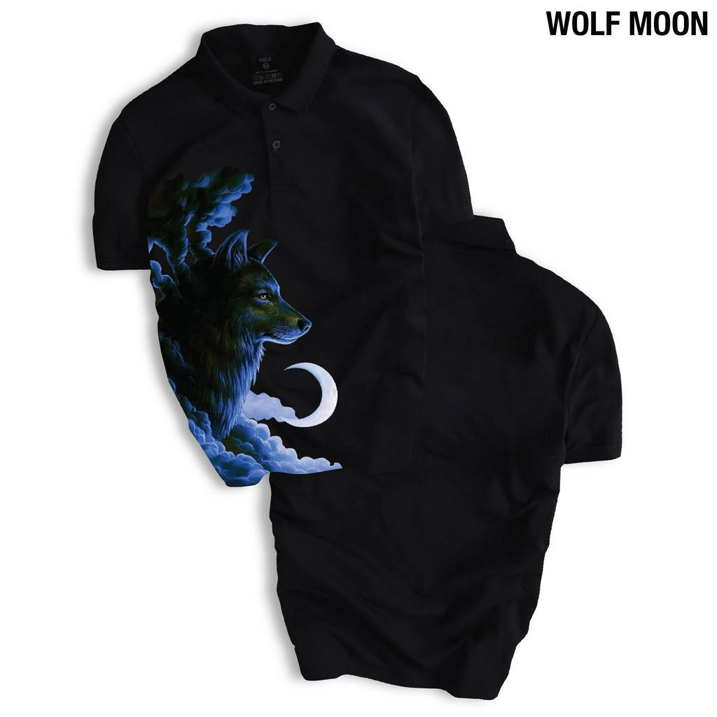 Áo thun POLO nam WOLF MOON mạnh mẽ, chuẩn form, trẻ trung, thanh lịch