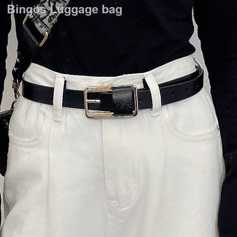 Thắt lưng da bò màu xanh lá có khóa cài phong cách Hàn Quốc thời trang cho nữ