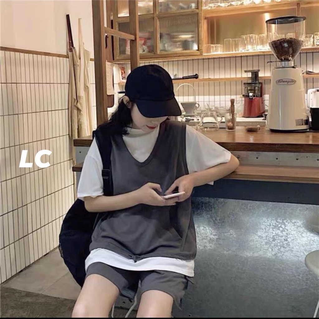 [Set] Đồ nữ 🦋 3 món áo thun áo xám và quần sooc cá tính form unisex trẻ trung năng động mặc đi học đi chơi xinh BỘ ĐỒ 3 | BigBuy360 - bigbuy360.vn