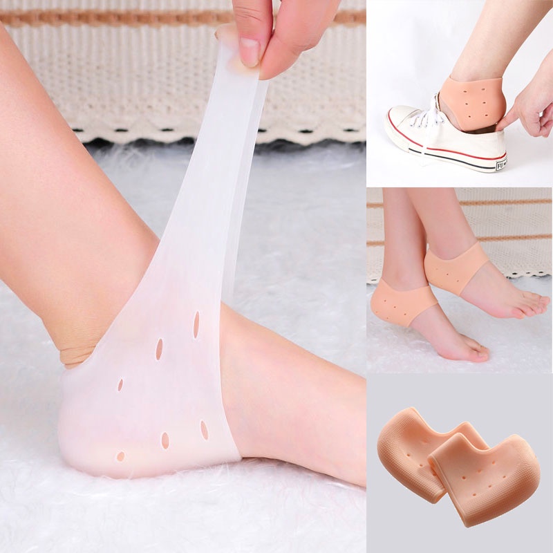 One Cặp Đệm Silicone Lót Gót Giày Chống Nứt Nẻ