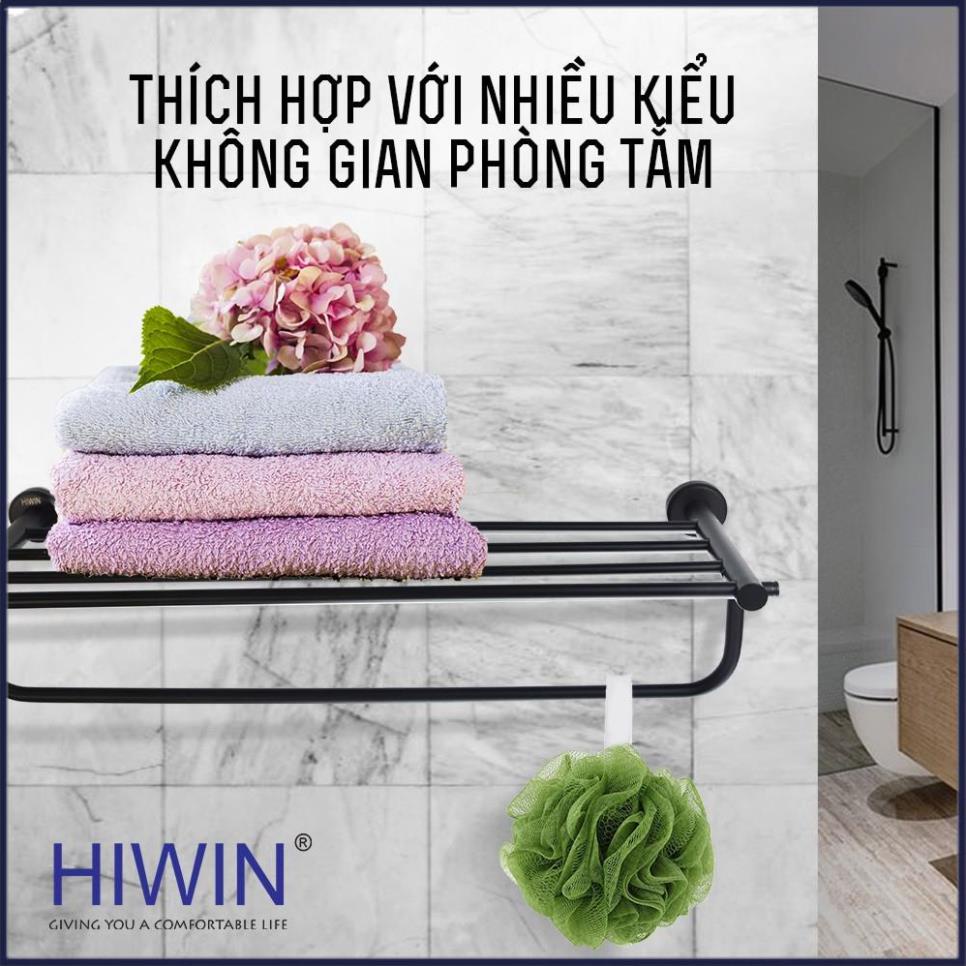 Giàn khăn, giá treo khăn nhà tắm inox 304 mạ đen HIWIN Y-539