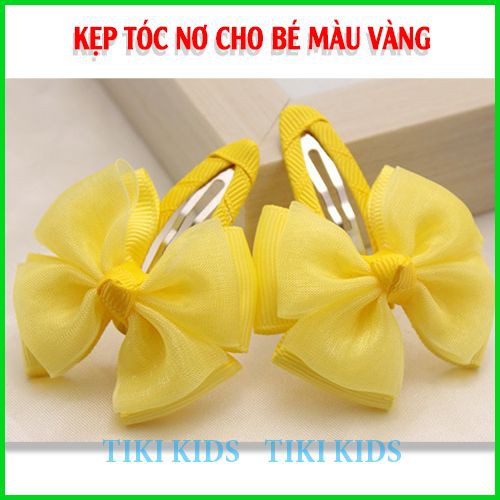 Kẹp tóc nơ bướm màu sắc 7cm cho bé - MSP: K10