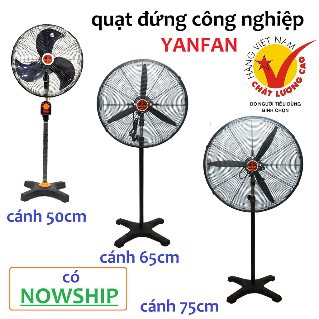 Quạt đứng công nghiệp Yanfan - Hàng VN CLC - BH 2 năm