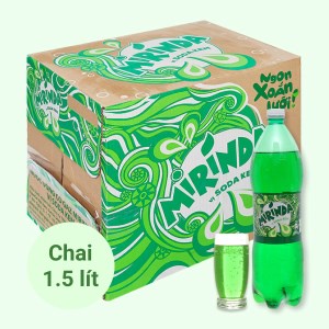 Thùng 12 chai Nước ngọt MIRINDA soda kem chai 1.5 lít / Lốc 6 chai Nước ngọt MIRINDA soda kem chai 1.5 lít