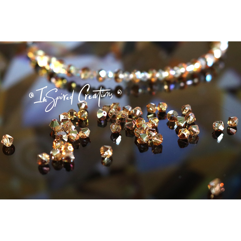 Combo 50/100 viên pha lê Swarovski nón 3/4/6ly