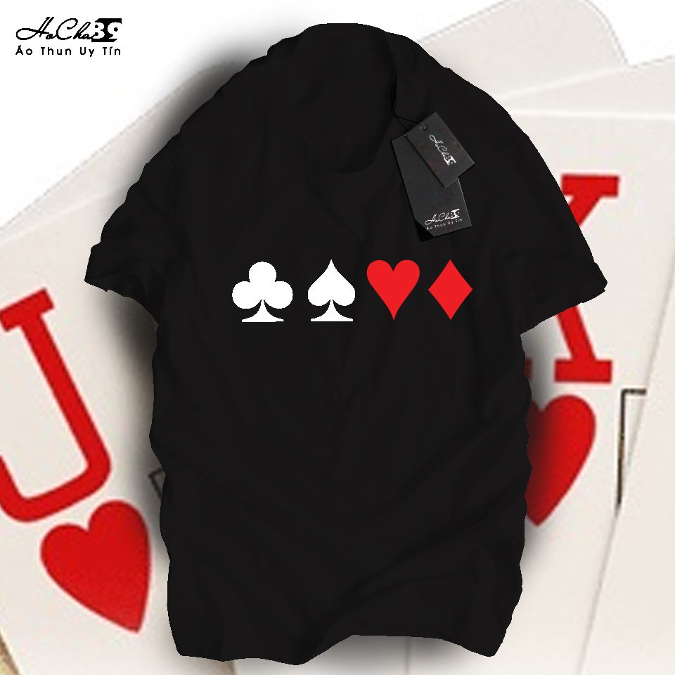 Áo thun Hình Lá BÀI - W1T810 - HoCha89 Vải Cotton 4C may dây cổ hàng CAO CẤP