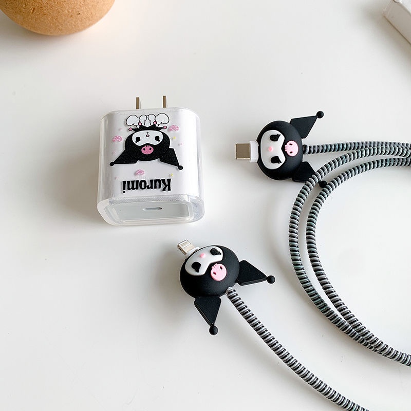 Vỏ Bảo Vệ Dây Cáp Sạc Nhanh Kuromi Apple 11pro 20w iPhone12