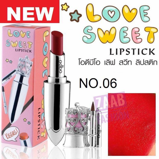 Son Môi Lì ODBO LOVE SWEET Lipstick 3,2g - Thái Lan