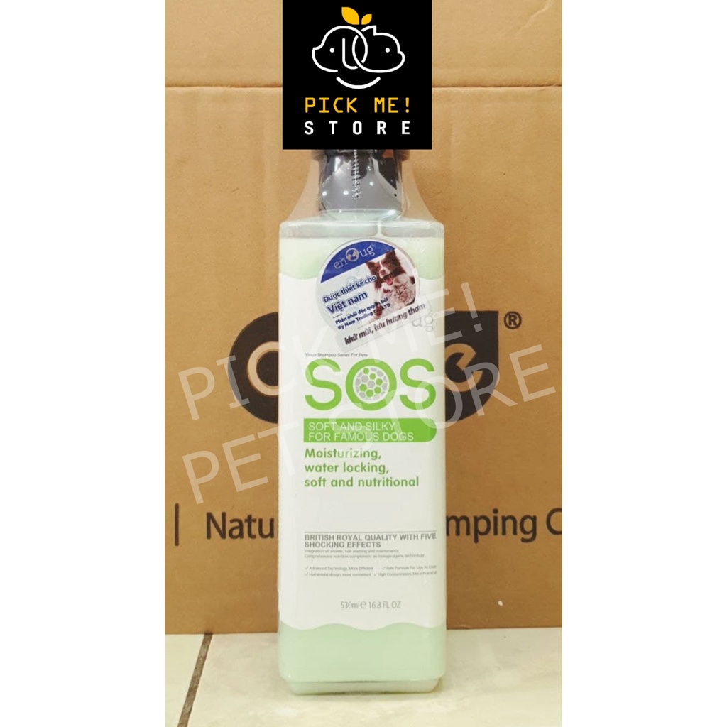 [ CHÍNH HÃNG ] Sữa tắm SOS | S.O.S cho Chó 530ml - Poodle, Lông trắng, Lông nâu đỏ, lông tối màu, khử mùi, rụng lông