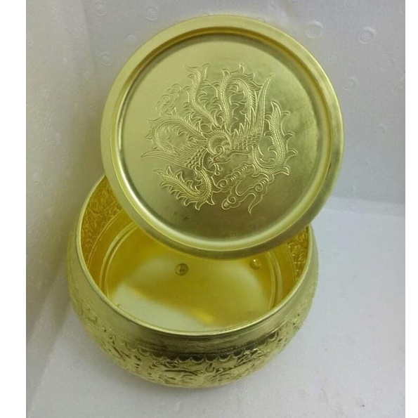 Hộp Trầu Khay Trầu Hộp Đựng Trầu Cau Bằng Đồng Trạm Hoa Văn