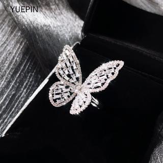 Nhẫn Hình Bướm Đính Đá Zircon Thời Trang Cho Nữ