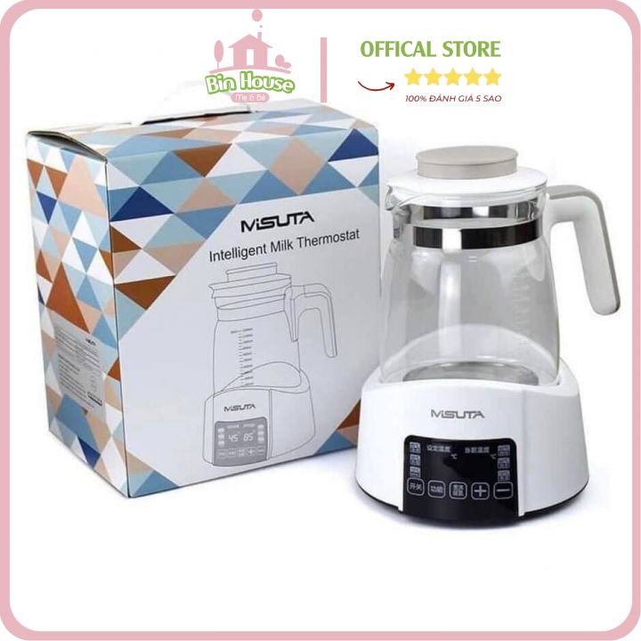 Máy Đun Sôi Hâm Nước Pha Sữa MISUTA Thông Minh MST1200ml [Khử Clo, Sôi Siêu Tốc, Giữ Nhiệt 24h, Điều Khiển Từ Xa]