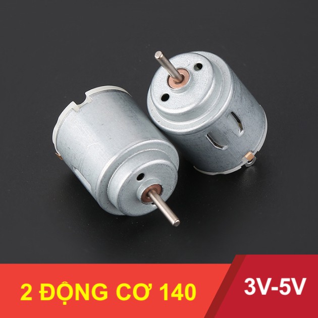 Bộ 2 động cơ motor mô tơ mini DC 3V-6V - Phiên Bản Mới 140 - LK0006-2