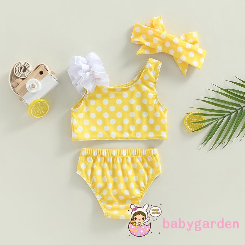 Bộ Đồ Bơi 2 Mảnh Áo + Quần Short Chấm Bi Dành Cho Bé Gái 6 Tháng 3 Tuổi