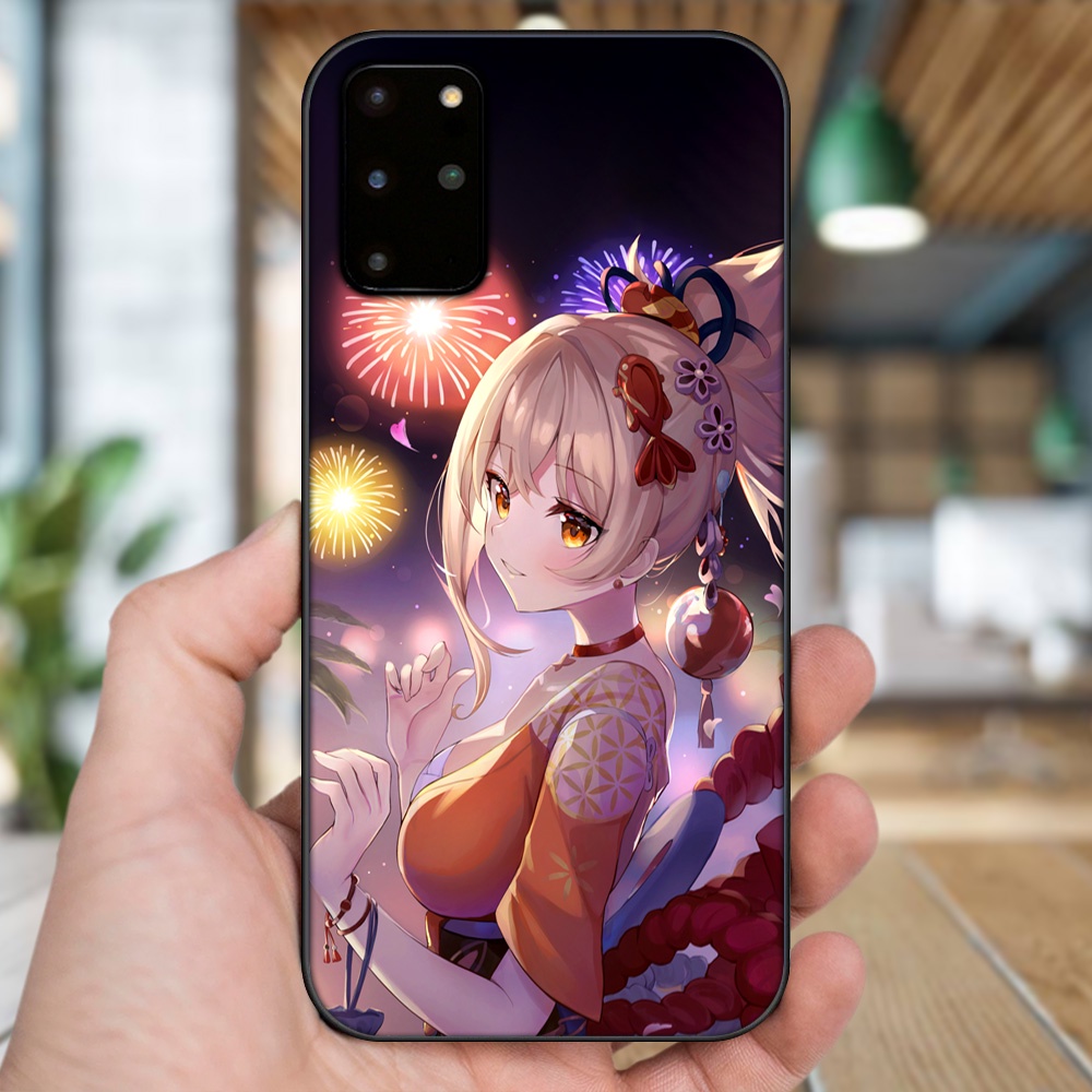 Ốp lưng Samsung S20 Plus viền đen in hình Yoimiya Genshin Impact