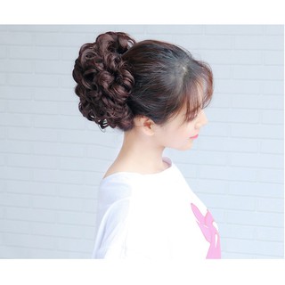 Tóc giả nữ 😍FREESHIP😍 búi phu nhân B-913, búi tóc giả cô dâu, búi tóc giả trung niên, búi tóc xoăn giả nữ