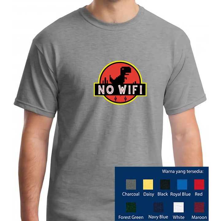Áo Thun Cotton In Logo No Wifi 30 's Thời Trang Năng Động