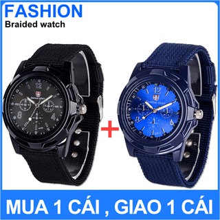 【Mua một tặng một】ĐỒNG HỒ NAM NỮ GEMIUS ARMY DÂY VẢI QUÂN ĐỘI CỰC ĐẸP AH562