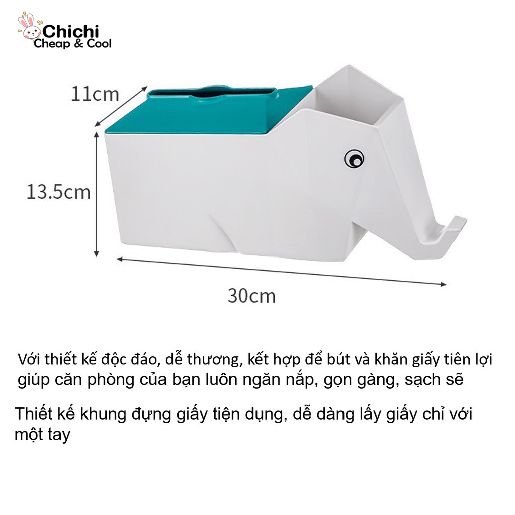 Hộp đựng giấy ăn hình dễ thương đa năng cao cấp sang trọng ChiChi HKG02