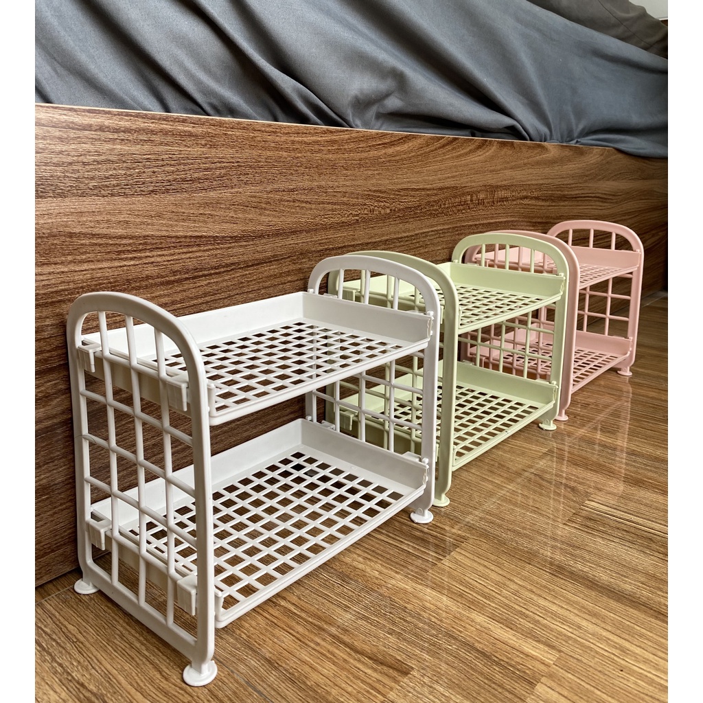 Kệ nhựa mini 2 tầng