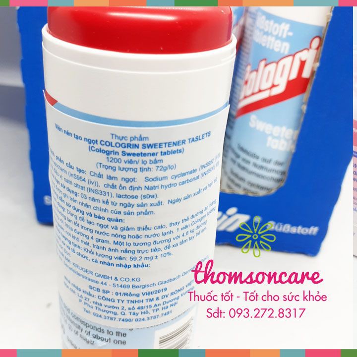 Đường ăn kiêng Cologrin - Dùng cho người tiểu đường - Chính hãng Đức | BigBuy360 - bigbuy360.vn
