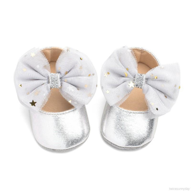☀ sunny ღ Baby Girls Mesh Bowknot Flats Breathable Anti-Slip Casual Shoes