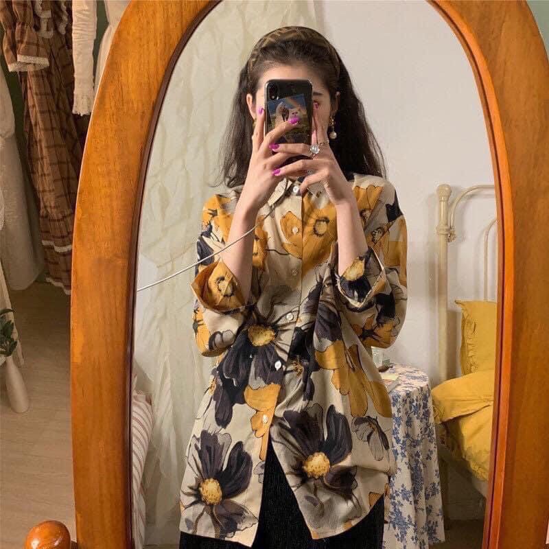 [Mã WASTUP giảm 10% tối đa 30K đơn 99K] ⚡️BÁN SỈ⚡️Áo sơ mi hoa hoạ tiết mùa thu