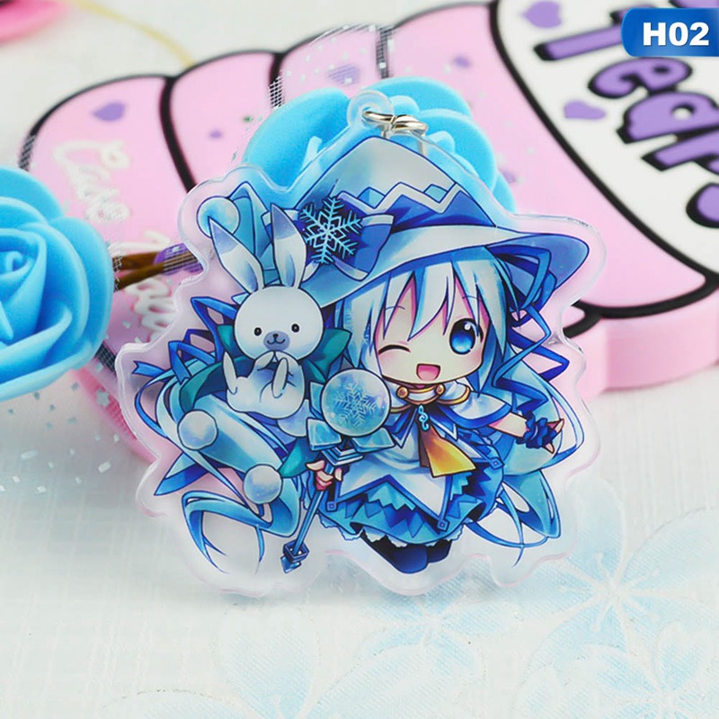 Móc khóa acrylic trong suốt trang trí hình Hatsune Miku