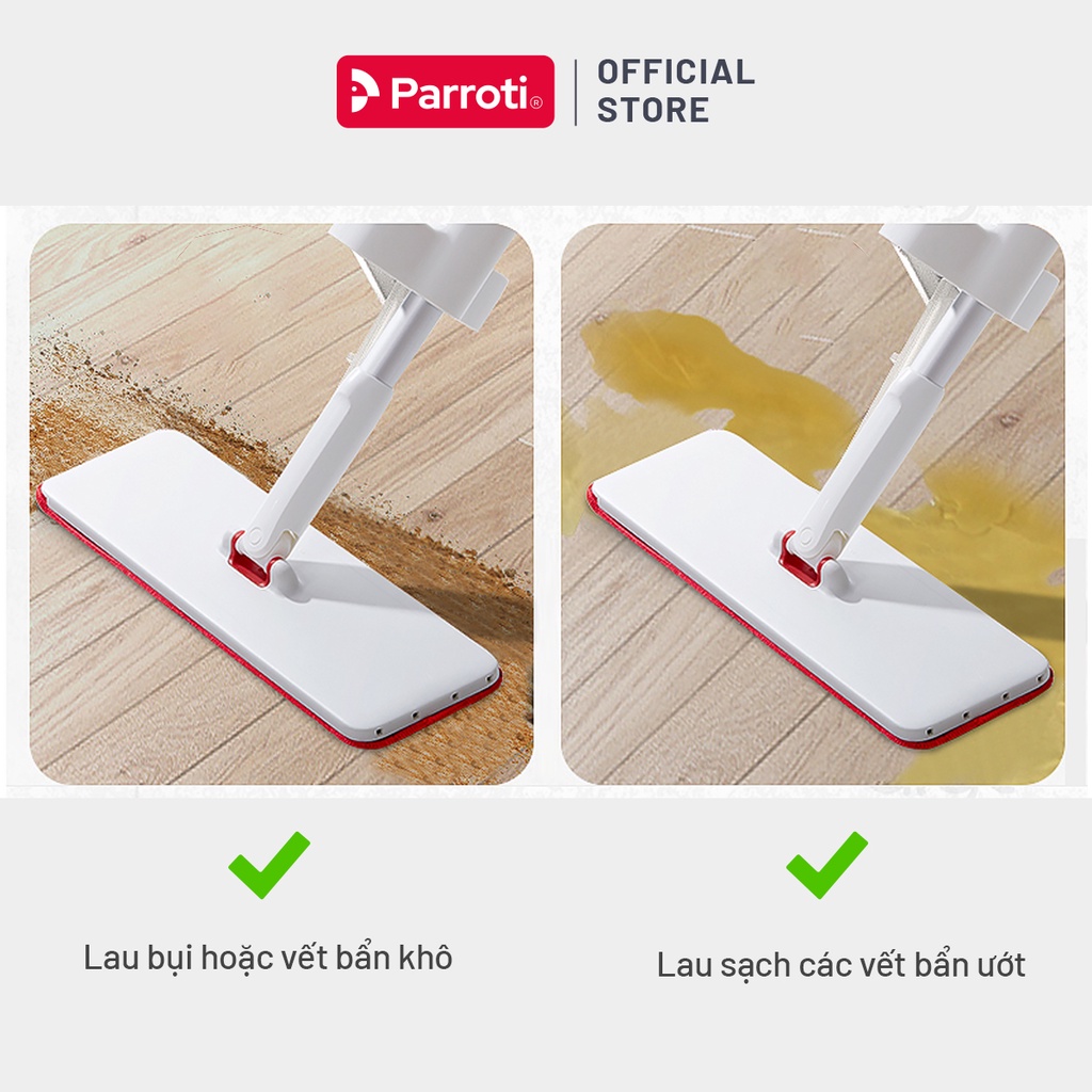 Cây lau nhà tự vắt thông minh, chổi lau nhà 360 độ Parroti MG01