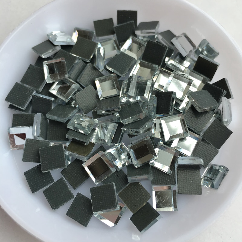 Hạt Pha Lê Trong Suốt Hình Vuông Kích Thước 3mm 4mm 6mm 8mm 10mm