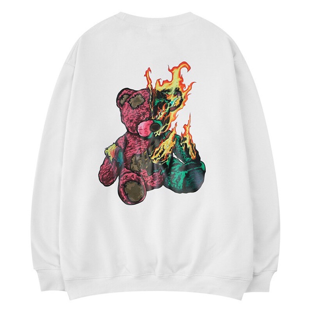 [ Đủ size ] Áo nỉ da cá dày dặn hình GẤU LỬA sắc nét form UNISEX nam nữ _ My MYMY UNISEX | BigBuy360 - bigbuy360.vn