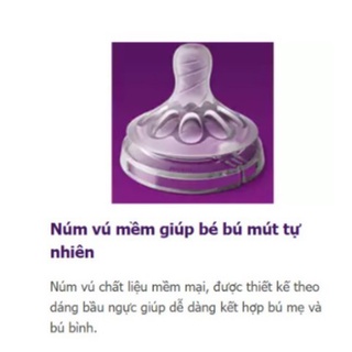 [CHÍNH HÃNG] NÚM Bình Sữa Philips Avent Nature Cổ Rộng Cho Bé