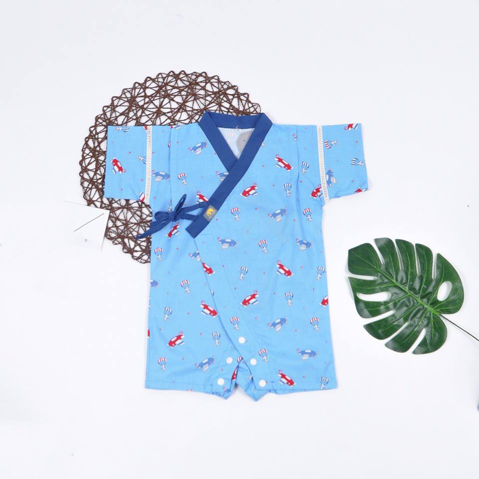 Body yukata cotton ngắn tay cho bé