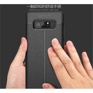 SAMSUNG GALAXY NOTE 8 - ỐP CAO SU DẺO GIẢ DA.