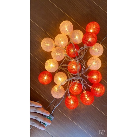 Dây Đèn Led Trang Trí Tông Đỏ Hồng- Đèn Cầu Mây Chọn Mẫu Cắm Điện/ Chạy Pin MILKDECOR