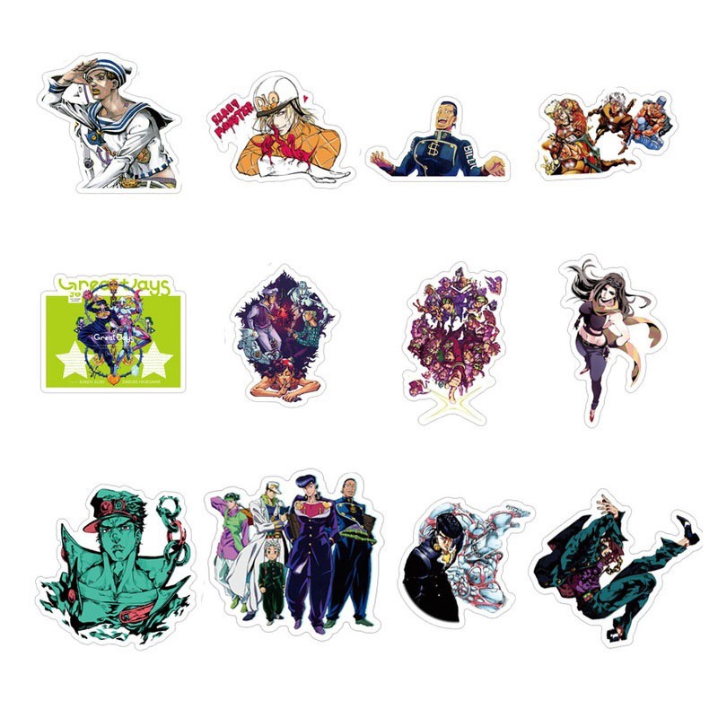 Set 50 miếng sticker dán trang trí hình JoJo's Bizarre Adventure độc đáo