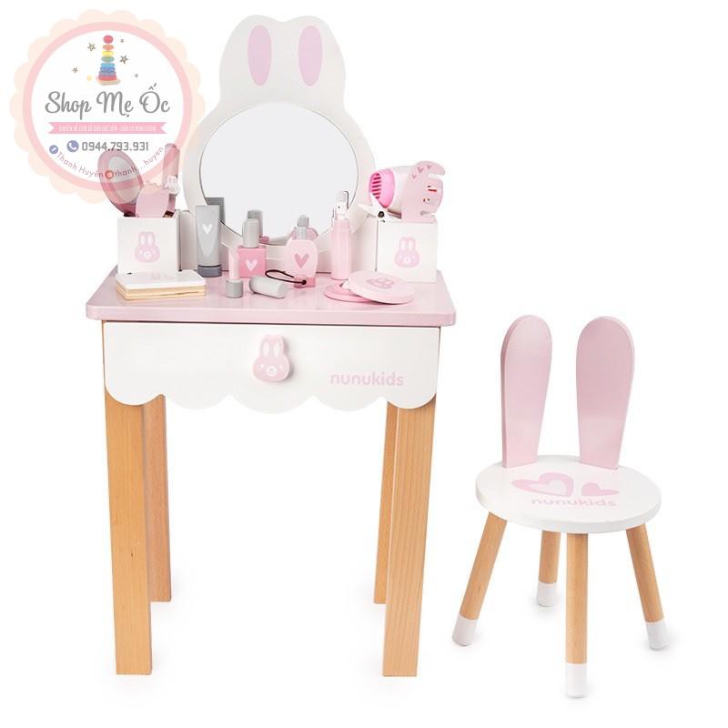 Hàng cao cấp chính hãng - Bộ Bàn Ghế Trang Điểm Nunukids (Có sẵn)
