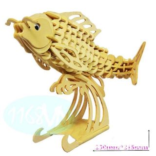 Mô hình ghép gỗ 3D Cá chép hóa rồng