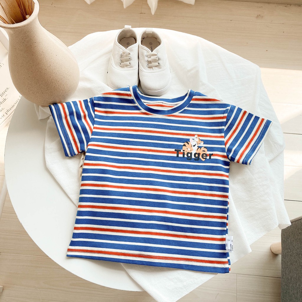 Áo thun hè sọc bé trai bé gái kiểu Hàn Quốc