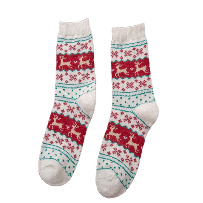 Đôi Vớ Len Giả Họa Tiết Tuần Lộc Giáng Sinh Thời Trang Mùa Đông Cho Nữ YOUYO