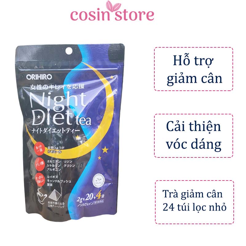 Trà Giảm Cân Night Diet Tea Orihiro 24 Túi Lọc Nhỏ