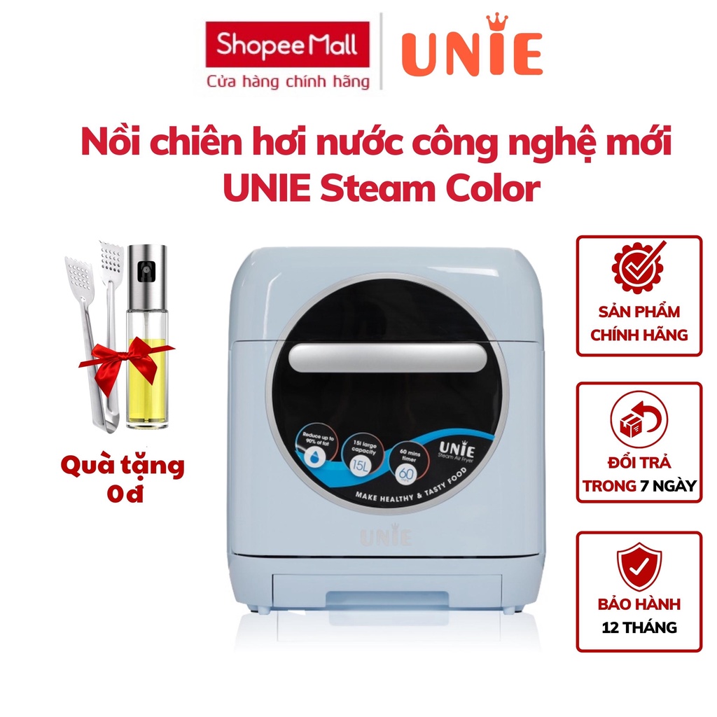 Nồi chiên hơi nước công nghệ mới UNIE Steam Color, dung tích 15 Lít, công suất 1635W