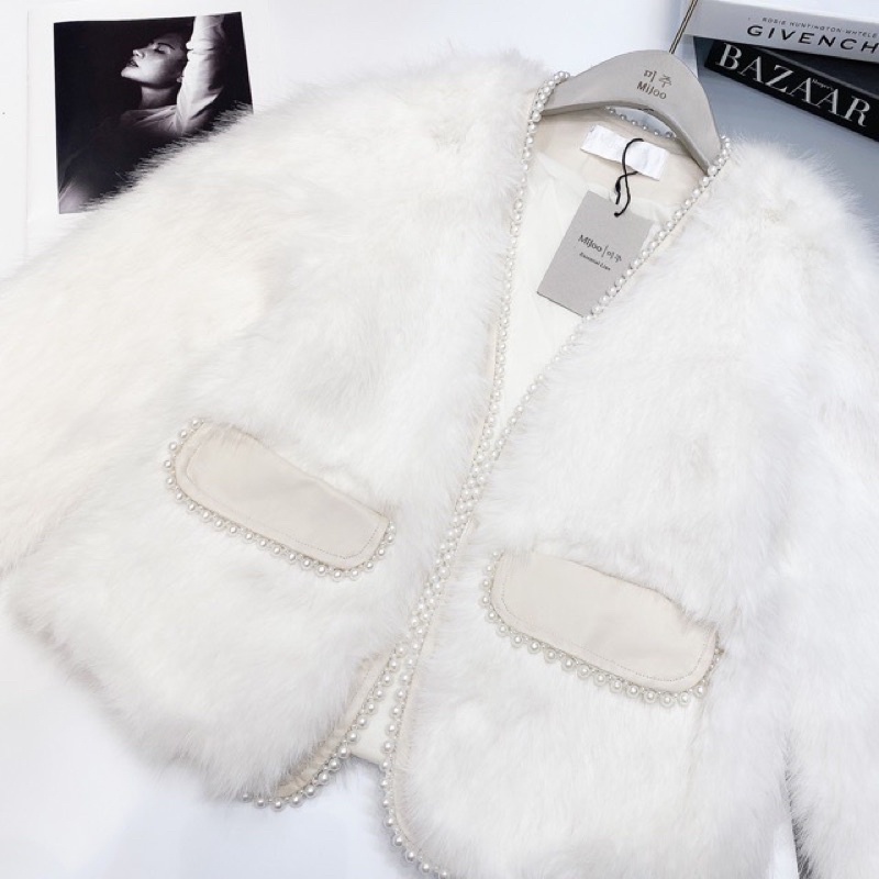 Áo lông cao cấp đính ngọc MIJOO