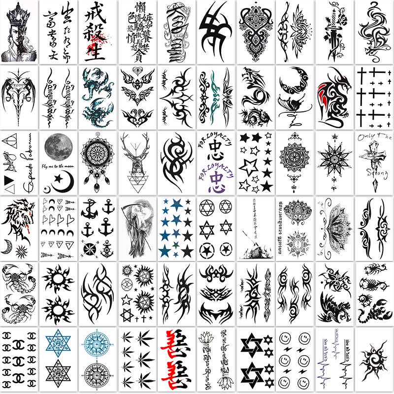 Hình Xăm Dán Trang Trí Cơ Thể Kiểu Vòng 15 Ngày Chống Thấm Nước Lâu Trôi In Họa Tiết Prajna Cho Nam Nữ