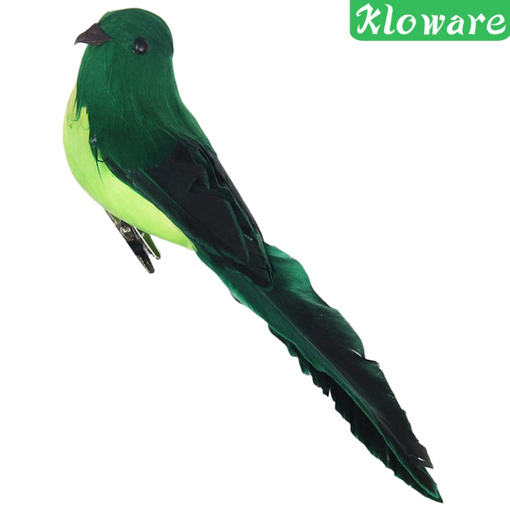 Chú Chim Bằng Xốp Phối Lông Vũ Màu Đỏ Dùng Trang Trí Sân Vườn