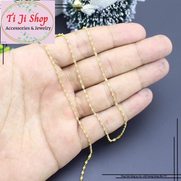 DÂY CHUYỀN NỮ INOX MẠ VÀNG KIỂU XOẮN CỰC ĐẸP D  -