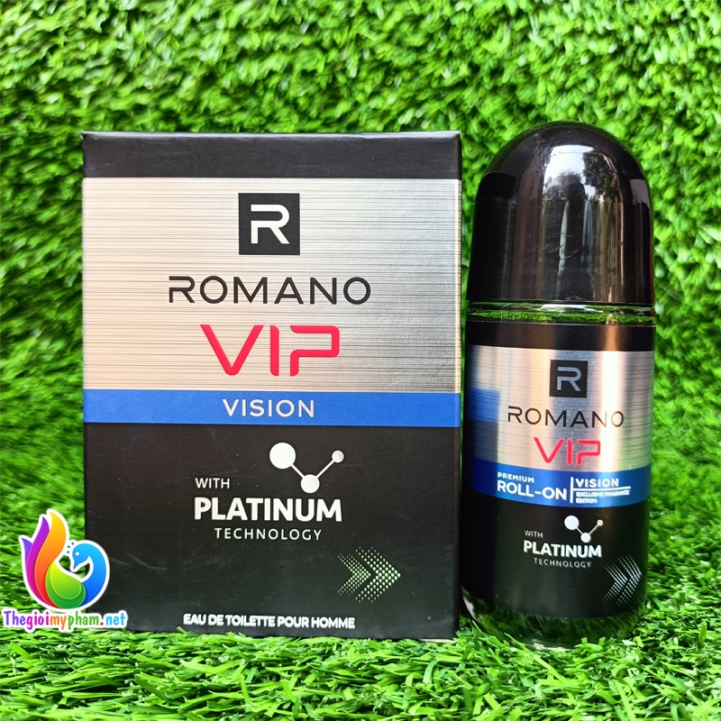 Combo Nước Hoa Romano Vip Vision 50ML + Lăn Ngăn Mùi Romano Vip Vision 50ML