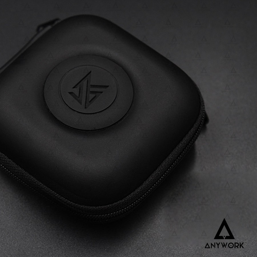 Hộp đựng tai nghe chính hãng KZ dạng vuông - bao đựng tai nghe, airpod, cáp, sạc, usb, thẻ nhớ, xu HOPKZ-PU-2 | ANYWORK