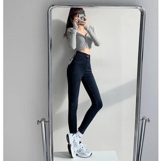 Quần jean ống bó cạp cao